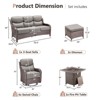 Buenhomino Patio Furniture Set with Fire Pit, Outdoor Wicker Furniture, 8 Pieces Deep Seat Rattan Conversation Sofa Sets with 6-inch Thicked Cushions - 3 of 4