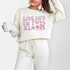Simply Sage Market S.W.Smiley Live Life in Full Bloom Smiley Lightweight Garment Dyed Sweatshirt - 2 of 4
