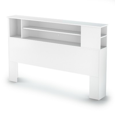 HomeStock Wood Full Queen Bookcase Headboard in White