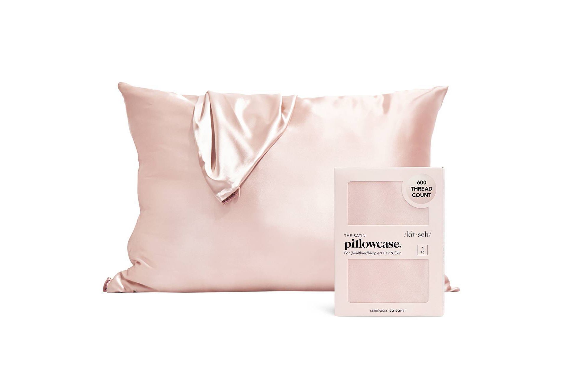 Kitsch Queen Size Satin Standard Pillowcase Thread Count "600" - Pink