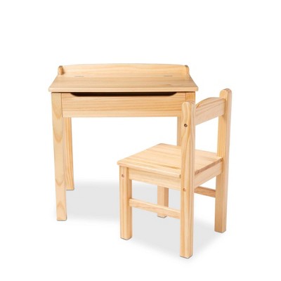 kids wooden desk and chair