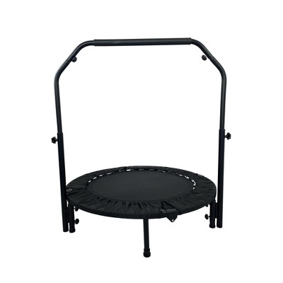 VisioGear Trampoline for Kid, 44-inch Kids Trampoline for Adults or Kids, Round Bouncer for Indoor Outdoor, Black, 39.37"*39.37"*47.24"