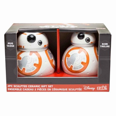 License 2 Play Inc Star Wars: The Force Awakens BB-8 Sculpted Ceramic Gift Set: Mug and Bank