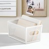 Perforated Metal Storage Bin with Handles - Set of 2 - Matte White - 2 of 4