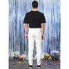 Lars Amadeus Men's Metallic Slim Fit Night Club Disco Shiny Faux Leather Pants - 4 of 4