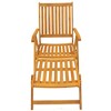 Northlight 55" Acacia Wood Outdoor Patio Chaise Lounge Chair - Brown - 3 of 3