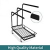 Sevobal Utility Storage Shelves, Kitchen Sink Organizer Sponge Holder with Auto Drain Tray for Kitchen Storage, Black, 8.39"*6.04"*11.14" - 3 of 4