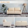 Velvet Loveseat Mid-Century Modern Sofa Tufted Couch with Wooden Legs for Living Room - 4 of 4