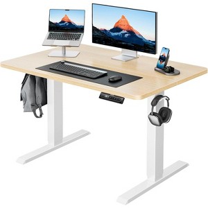 HUANUO 40"x24" Electric Standing Desk, Adjustable Height, 4 Memory Settings, Headphone Hook & Cable Manager for Home Office - 1 of 4