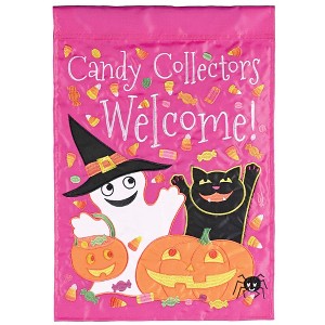 Dicksons Magnolia Garden Outdoor Flag Decoration For Garden, Yard, Or Walkway Standard 13 x 18, Weather Resistant Polyester, Candy Collectors Welcome - 1 of 1