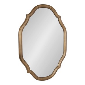 Kate and Laurel Augustina MDF Scallop Mirror, 27x37, Gold - 1 of 4