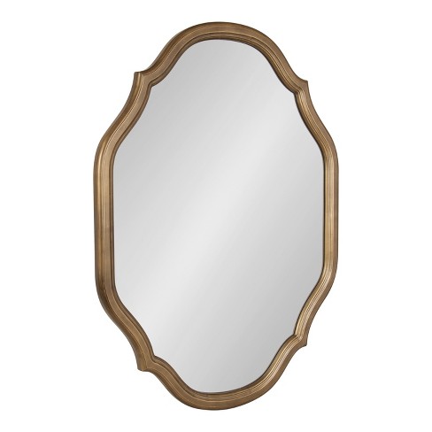 Kate and Laurel Augustina MDF Scallop Mirror, 27x37, Gold - image 1 of 4