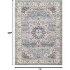 Acekool Vintage Floral Rug - Washable 6x9 Boho Carpet with Non-Slip Back - 2 of 4