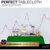 Plastic Tablecloth Disposable, Tablecloths for Rectangle Tables 54 inch. x 108 inch. Fits Tables Up to 8 Feet, Table Cloth for Party - SparkSettings - 3 of 4