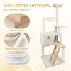 wood cat tree with large condo wood ladder and transparent spacecraft 165cm - 3 of 4