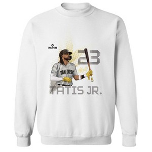 MLBPA Men's Tatis Jr Pw Licensed Mlb Fernando Tatis Jr. San Diego Padres Long Sleeve Graphic Cotton Pullover Sweatshirt - White XL - 1 of 4
