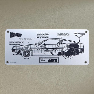 Back to the Future DeLorean Metal Schematic Fan-Plate