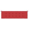 vidaXL Comfortable Garden Bench Cushion - Stylish Red 70.9"x19.7"x1.2" Oxford Fabric - Easy-to-Attach Ropes Included - 4 of 4