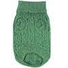 Parisian Pet 'Cable Knit Sweater' - Warm & Stylish Pet Sweater in Green for Dogs & Cats  M - 2 of 2