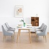 DYHOME Modern Dining Chairs Set of 4, Mid Century Dining Chairs with 5.12” Cushions, Velvet Upholstered Dining Chairs with Back Pull Rod - 2 of 4