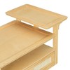 NicBex Rectangular Coffee Table with Rattan Drawer & Dual Storage Shelves,Modern Rustic End Table,Versatile Center Table for Living Room - 4 of 4