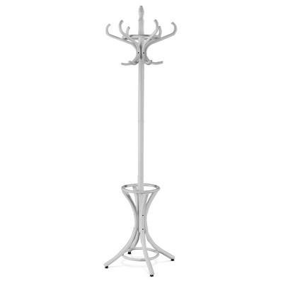 Costway Metal Coat Hat Rack Organizer Clothes Hanger Hooks Tree Stand  Umbrella Holder : Target