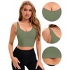 Allegra K Women's Workout Fitness Longline Wireless Padded Yoga Sports Bra - 3 of 4