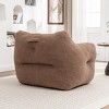 Teddy Fabric Bean Bag Chair with Armrests and Removable Cover, High-Density Foam-Filled Lazy Sofa, No Assembly Needed-Baofuwish - 3 of 4