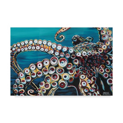 Wild Octopus I Blue and Teal Canvas Art Print