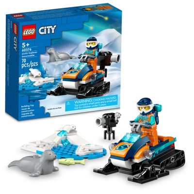 Lego City Arctic Explorer Snowmobile Building Toy Set 60376 : Target