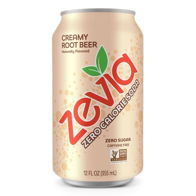 Zevia Creamy Root Beer Zero Calorie Soda - 8pk/12 Fl Oz Cans : Target