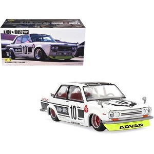 Datsun 510 Street #10 "Team XMM V1" White with Black Stripes "Kaido House" Special 1/64 Diecast Model Car by Mini GT - 1 of 4