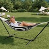 Nasitip Double Hammock with Steel Stand & Carry Bag,2-Person Hammock Bed,Brazilian-Style,450lb Capacity - 2 of 4