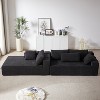 TiramisuBest 132" Modular L-Shaped Upholstered Sectional Sofa Set w/ 6 Pillows & Free Combination for Living Room & Bedroom,Green - 2 of 4