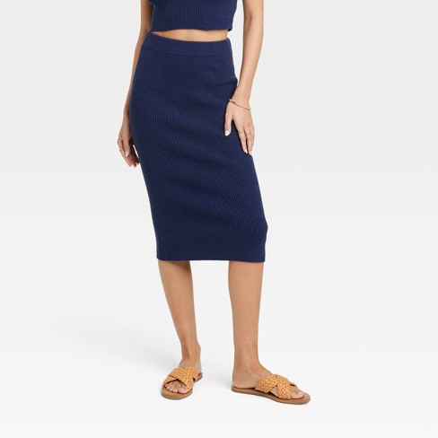 Women's Pencil Skirt - Universal Thread™ Blue Xl : Target