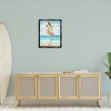 Stupell Industries Beach Woman Riding Pink Flamingo Floating Frame Canvas Art, Black, 25" x 31" - 3 of 4