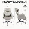 Office Chair with Retractable Footrest, 155° Reclining  Back Computer Desk Chair with Lumbar Pillow, Rolling Swivel  Chair for Office - 2 of 4