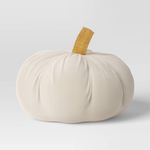 Shaped Velvet Pumpkin Cream Threshold Target
