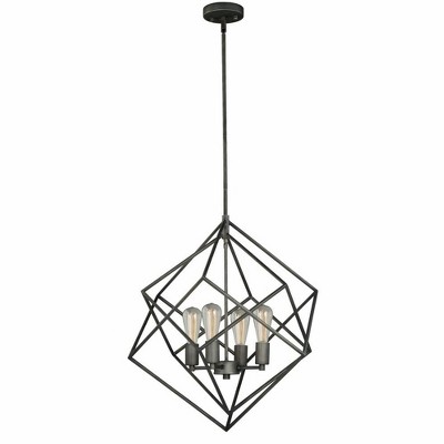 Vaxcel Rad 4 - Light Pendant in  Warm Pewter