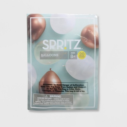 spritz balloon 20ct metallic rose pack gold target