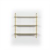 Wall Mounted Rustic Decorative Hanging 3 Tier Metal Bracket Shelf for Books and Collectibles, Oak/Yellow - 3 of 4