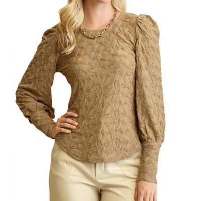 Women's Knit Puff Sleeve Top - GiGiO
