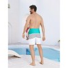 PATPAT Family Matching Swimwear Mommy and Me Colorblock Striped Spliced One-Piece Swimsuits Swim Trunks Shorts - 2 of 4