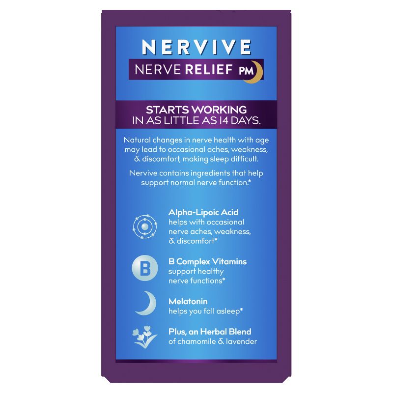 Nervive Nerve Relief PM Tablets - 30ct, 3 of 15
