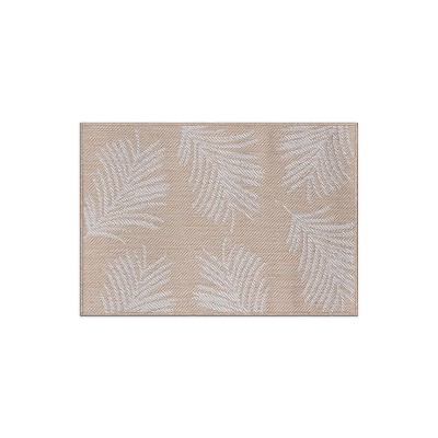 World Rug Gallery Contemporary Palm Leaves Textured Flat Weave Indoor/Outdoor Area Rug