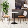 Dining Table 29.9" H – White & Black, Painted MDF Round Top & Powder-Coated Steel Base by Zuo Modern - 2 of 4