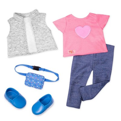 Our Generation Trendy Traveler Travel Outfit with Fanny Pack for 18" Dolls