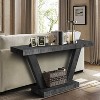 VYNXARIA Rustic Black Coffee Table with Distressed Wood Finish - 4 of 4