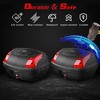 AHR 48L Motorcycle Tour Tail Box Scooter Trunk Storage Lock Carrier Case for Helmet Black - 4 of 4