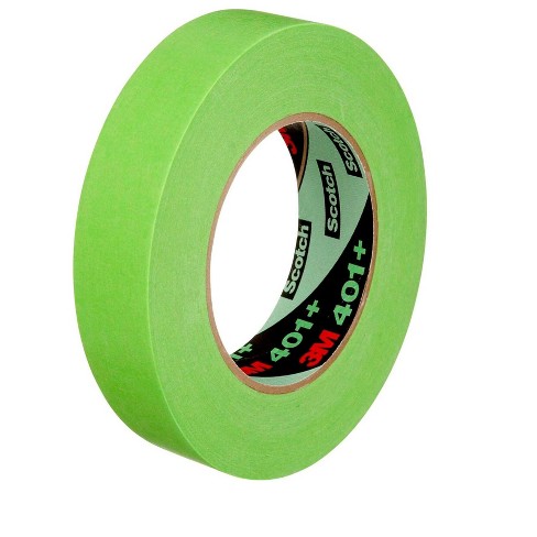 3M 401+ High Performance Masking Tape, 1 Inch x 60 Yards, Green